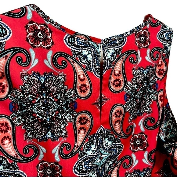 VERSE WOMEN’S Paisley Print Split Neck Sleeveless Blouse, Size Large - Picture 13 of 13
